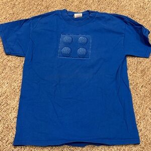 Vintage LEGO Royal Blue Tee with Embossed Logo